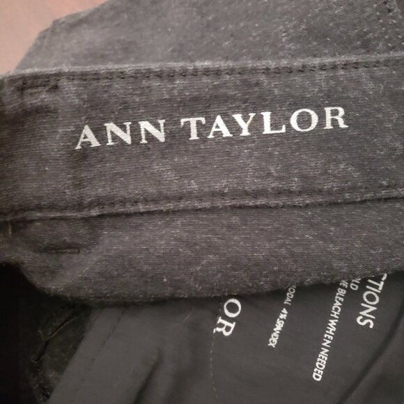 Ann Taylor Pant Size 10 Straight Leg Mid Rise Stretch Gray - Picture 6 of 8